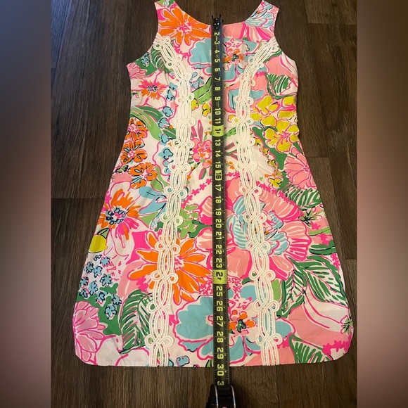 Lilly Pulitzer Target Pink Nosey Posie Shift Mini Dress 6 - Picture 2 of 8